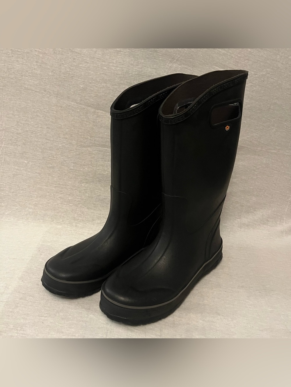 Bogs Black Waterproof Tall Pull-On Rain Boots with Easy Handles